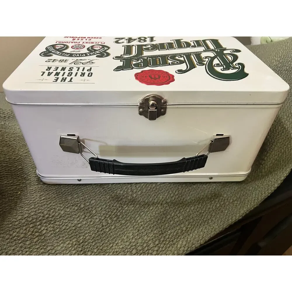 Pilsner Urquell Beer Metal Lunch Box / Advertising Tin